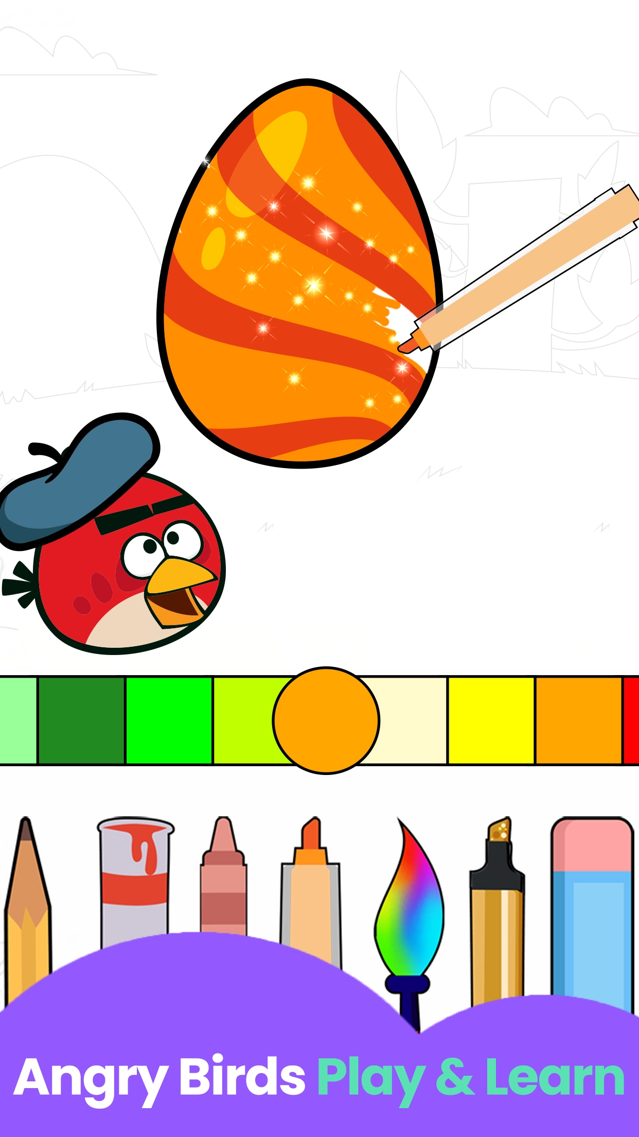Angry Birds game for kids with fun learning and problem-solving activities.