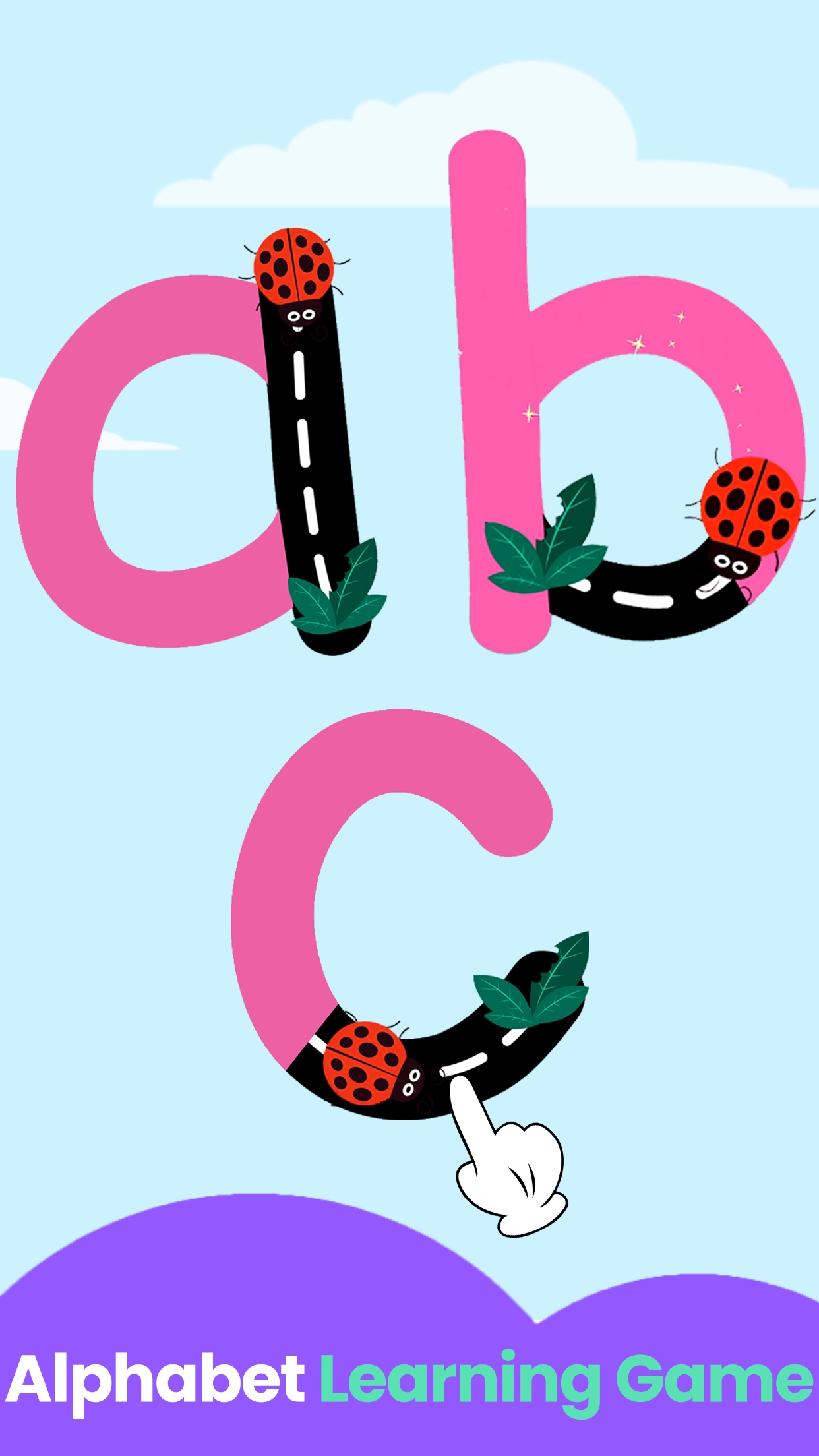 Spelling game for kids to build vocabulary and early reading skills.