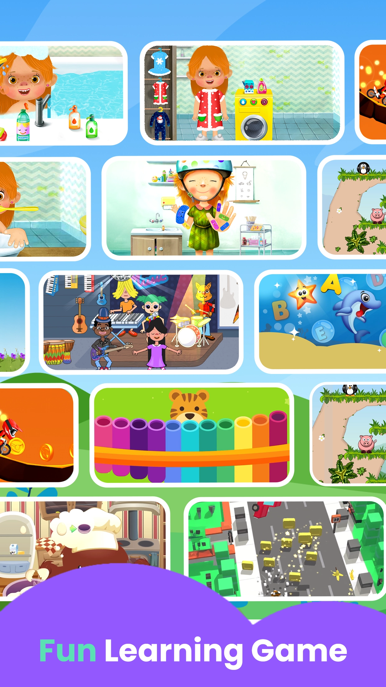 Educational learning games for kids with fun activities and skill-building challenges.
