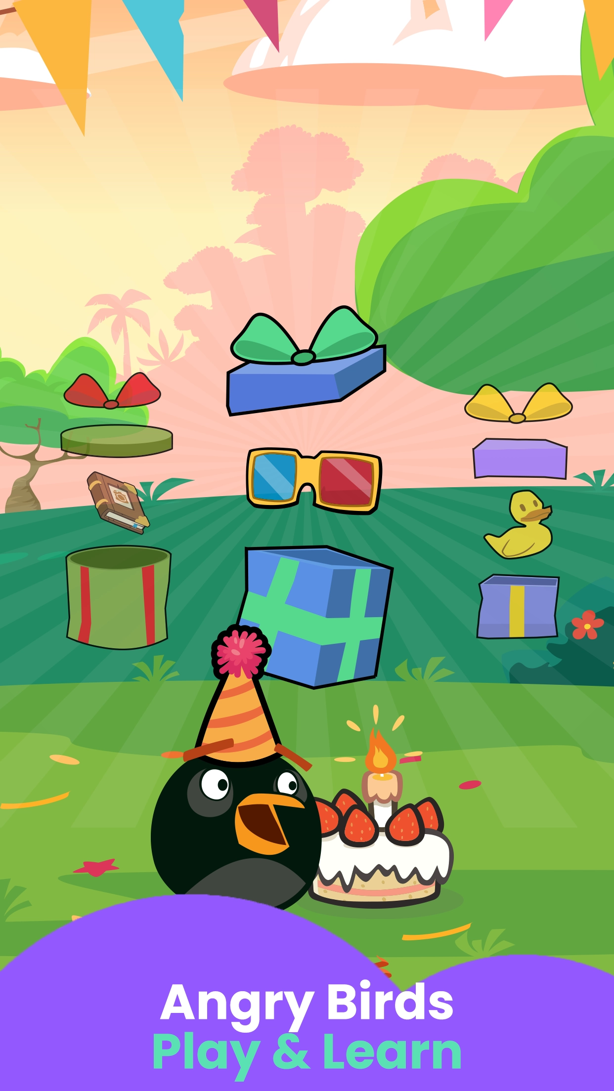 Angry Birds game for kids with fun learning and problem-solving activities.