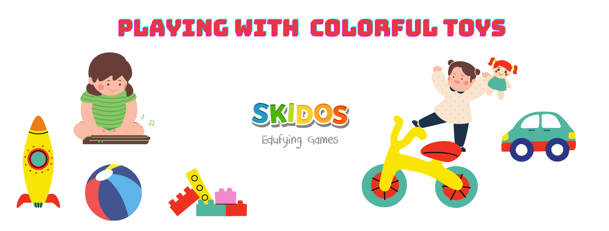 Play with colorful toys - Color therapy for kids